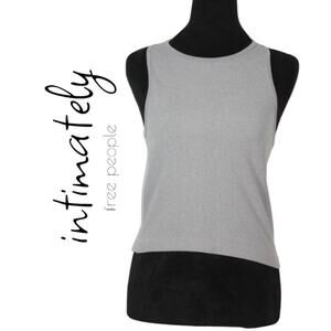intimately Free People Grey Ribbed Tank Top Size M/L